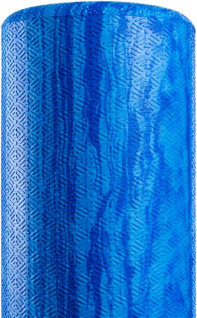 OPTP PRO-Roller Soft Density Foam Roller – Low Density Soft Foam Roller for Physical Therapy, Pilates Foam Roller and Yoga Foam Roll Exercises, and Muscle Recovery - Blue 36" x 6"