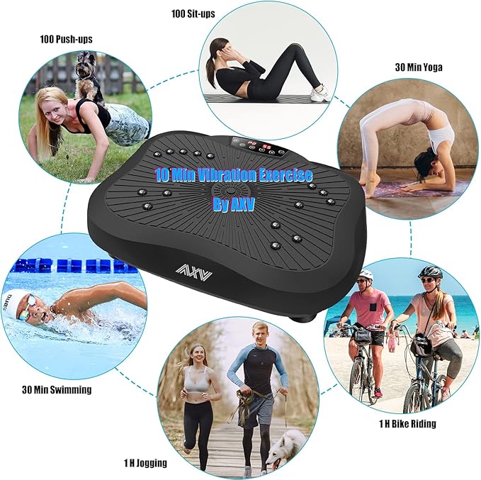 Vibration Plate Exercise Machine Whole Body Workout Vibrate Fitness Platform Lymphatic Drainage Machine for Weight Loss Shaping Toning Wellness Home Gyms Workout