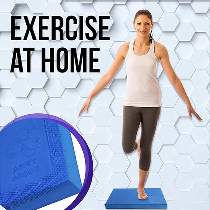 XL or L Foam Balance Pad - FREE Stretching Strap & Booklet | Extra Large Balance Pads - Physical Therapy, Ankle & Knee Rehab