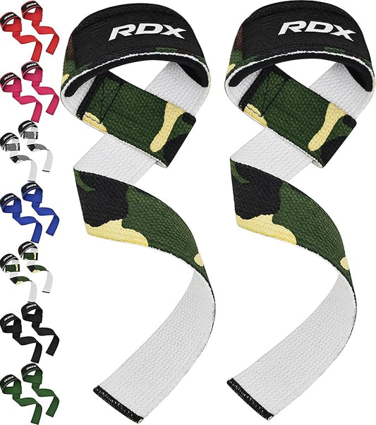 RDX Lifting Wrist Straps for Weightlifting, 5MM Neoprene Padded Anti Slip 60CM Hand Bar Support Grips, Strength Training Equipment Heavy Duty Workout Bodybuilding Powerlifting Gym Fitness, Men Women