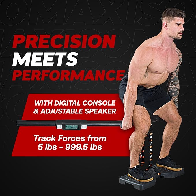 Isomax Isometric Training Equipment, Barbell with Digital Force Generation Meter, Isometric Handgrip for At Home Workouts, Isometric Exercise Equipment and All In One Workout Machine