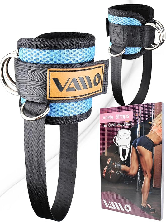 Ankle Straps for Cable Machines,Adjustable Comfort fit Neoprene, Reinforce Double D-Ring - Premium Ankle Cuffs to Improve Abdominal Muscles, Lift The Butts, Tone The Legs for Men & Women