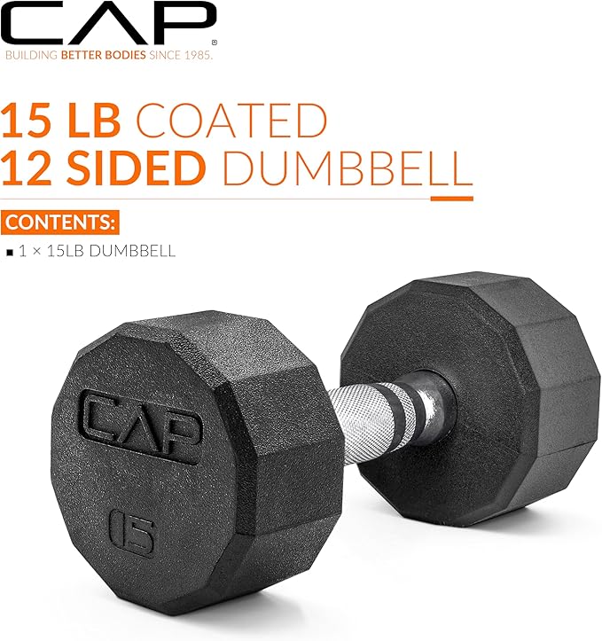 CAP Barbell Coated Hex Dumbbell Weight