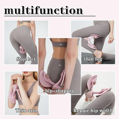 Kegel Sports Products/Female Thigh Master/Thigh Trainer/Pelvic Floor Muscle Trainer/Inner Thigh Toner/Postpartum Rehabilitation Pelvic Floor/Family Fitness Sports Equipment (Pink)