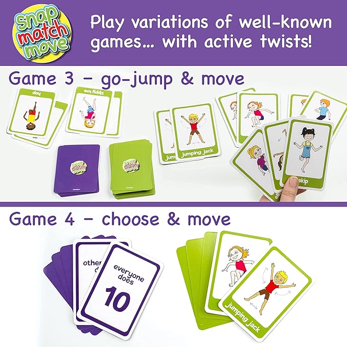 Exercise Cards for Kids - Kids Exercise Equipment for Indoors & Exercise Games for Kids, PE Teacher Supplies for Classroom Exercise & Recess Equipment, Kids Fitness Equipment, Adapted PE Equipment