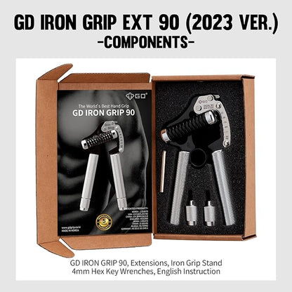 GD Iron Grip Hand Grip Strengthener (Adjustable Hand Grips for Strength Training) Wrist and Forearm Strength Trainer