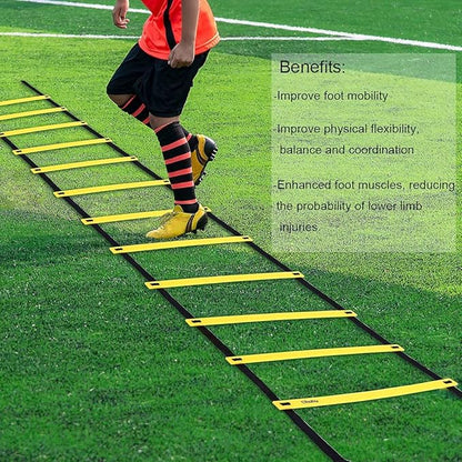 Ohuhu Agility Ladder Speed Training Set 12 Rung 20ft Exercise