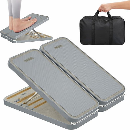 Portable Slant Board is Used for Calf Stretcher, Squat Wedge and Physical Therapy Equipment. 6-Level Adjustable Slant Board Suitable for Knee Ankles and Legs,Can be Separated and Combined Easy