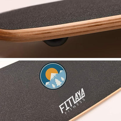 Fitlaya Fitness Balance Board Trainer Wooden Training Equipment for Fitness Workout, Hockey‎, Skateboarding, Surfing and Snowboarding