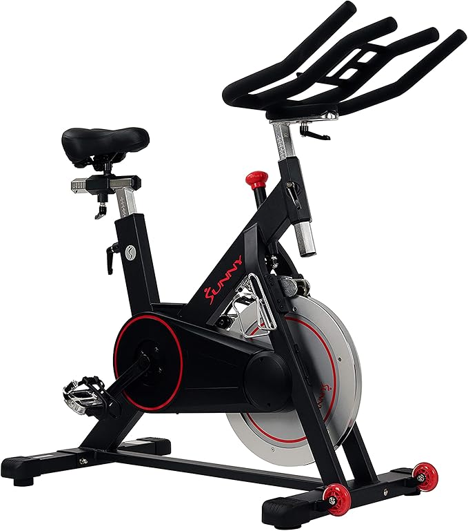 Sunny Health & Fitness Magnetic Belt Drive Indoor Cycling Bike With Optional SunnyFit® App Connectivity