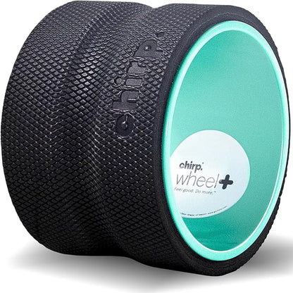 Chirp Wheel Foam Roller - Targeted Back Foam Roller for Back Pain Relief, Deep Tissue Muscle Massage, Trigger Point Round Foam Roller - High Density Foam Roller for Physical Therapy & Exercise