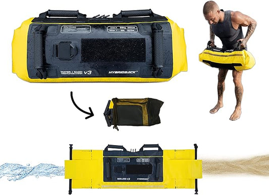 v3 | Portable Water & Sand workout bag up to 120 lbs fillable sandbag adjustable water and sand fitness weights