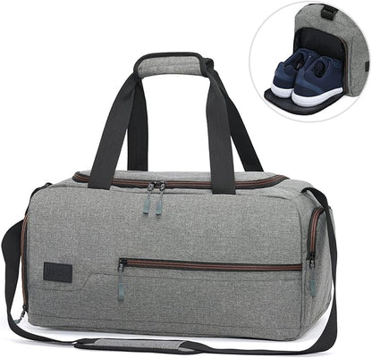 Water Resistant Sports Gym Travel Weekender Duffel Bag with Shoe Compartment