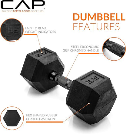 CAP Barbell Coated Dumbbell Weight Pairs | Multiple Options