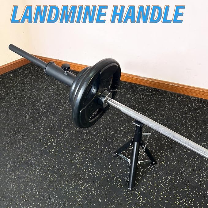 Viking Press Landmine Handle for 2-Inch Barbell, T-Bar Row Attachment Core Strength Training Accessories, Shoulder Press Landmine Attachment Equipment