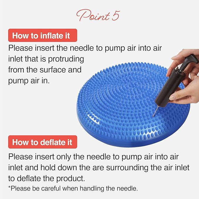 Primasole Balance disc 1 PC Comes with an air Pump Exercise Disk for Stability Workout