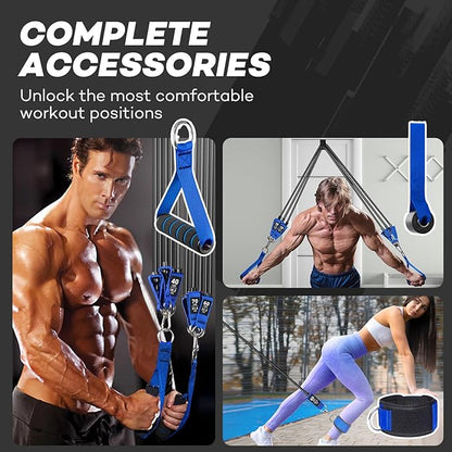 Heavy Resistance Bands for Working Out, NITEEN Resistance Bands with Handles Weight Exercise Bands for Men Women, Workout Bands with Door Anchor and Ankle Straps Strength Training Equipment