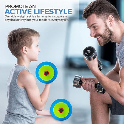 Modern Innovations Kids Weight Set (2 Pack) Toy Dumbbells