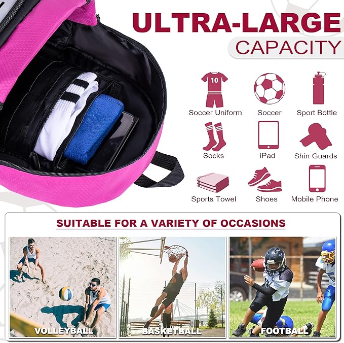 Himal Outdoors Soccer Bag-Backpack for Soccer,Backpack for Football & Volleyball & Handball,Sports Bag with Separate Cleat