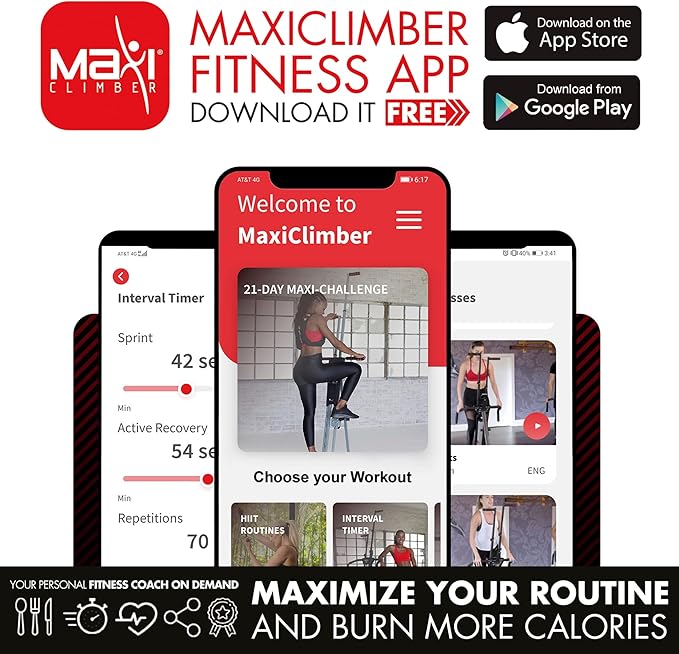 MaxiClimber Vertical Climber provides an adjustable platform to