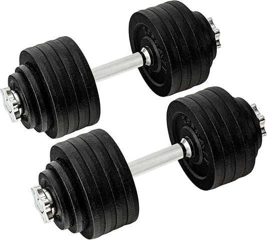 Yes4All Adjustable Dumbbell Set with Weight Plates, Star Lock Collars/Connector, 40lbs to 200lbs Adjustable Weight Plates Set