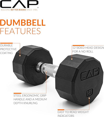 CAP Barbell Coated Hex Dumbbell Weight