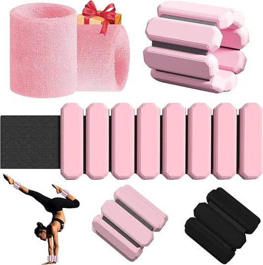 Pilates Wrist And Ankle Weights For Women At Home, Adjustable Arm & Leg Ankle Weights For Men, 1 lb Weights Set Of 2 For Walking Workout Dance Yoga Running