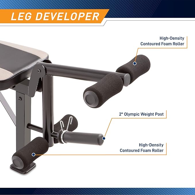 Marcy Olympic Weight Bench, Workout Benches For Home With Leg Developer MWB-4491