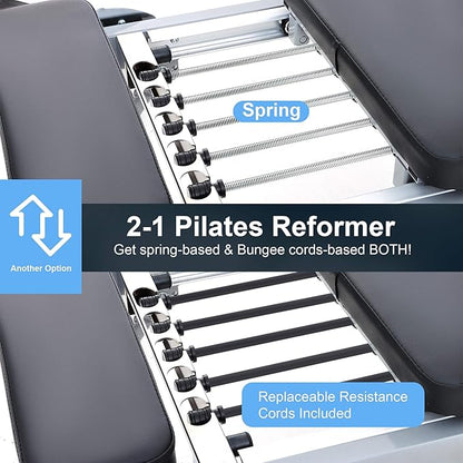 Pilates Reformer, Foldable Pilates Reformer Machine for Home