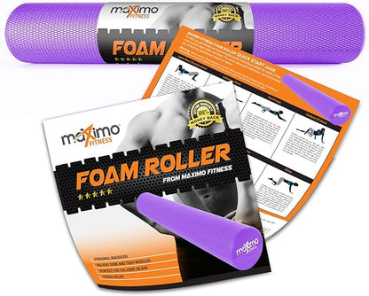 Maximo Fitness Foam Roller– 36" x 6" Exercise Rollers for Trigger Point Self Massage & Muscle Tension Relief, Massager for Back, Fitness, Physical Therapy, Exercise, Pilates and Yoga