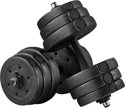 Yaheetech Adjustable Dumbbells Weight Set Dumbbell Weights Exercise 4 Spinlock