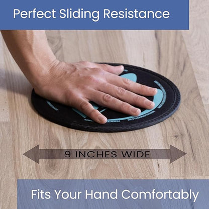 Gliding Discs for Working Out - Exercise Sliders for Carpet & Hardwood Floors 1 Pair, Authentic Workout Sliders Disc for Full Body Resistance Workout, Includes 4 Streaming Video Workouts