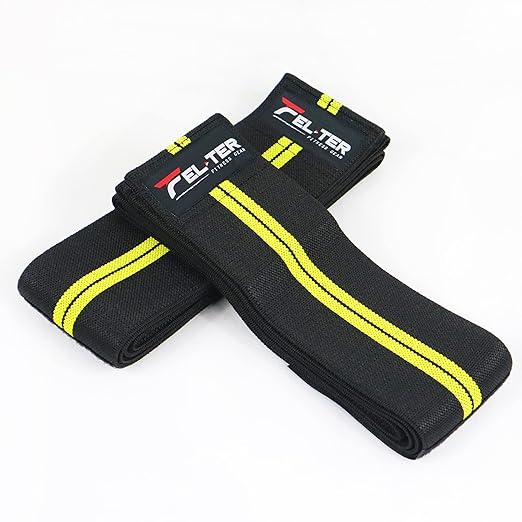 ONE SIZE KNEE WRAPS FOR GYM, GYM, WEIGHTS, OUTDOORS (YELLOW)