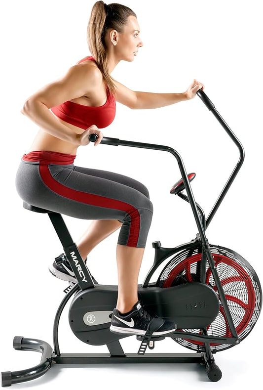 Marcy Air-Resistance Exercise Fan Bike With Dual Acction Handlebars