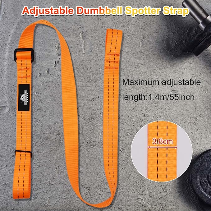 Dumbbell Spotter Straps Barbell Rack Attachment for Chest