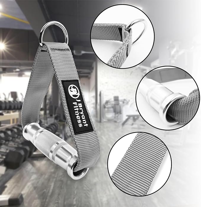 J Bryant Fitness Metal Gym Handles for Cable Machine Attachment Heavy Duty Aluminum Alloy Handle Grips Durable Workout Handles for Resistance Bands Pulley LAT Pull Down System