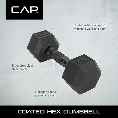 CAP 50 lbs Coated Dumbbell Set | Multiple Styles