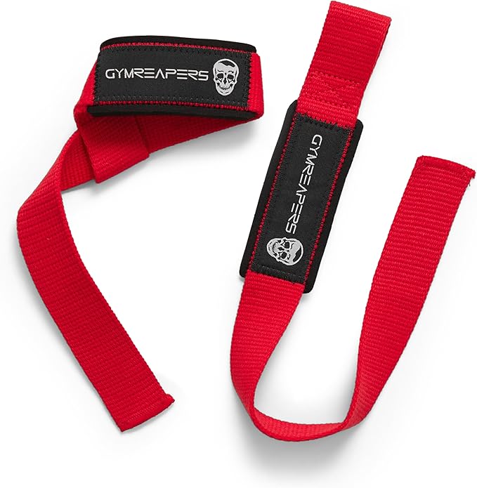 Gymreapers Lifting Wrist Straps for Weightlifting, Bodybuilding, Powerlifting, Strength Training, & Deadlifts - Padded Neoprene with 18 inch Cotton