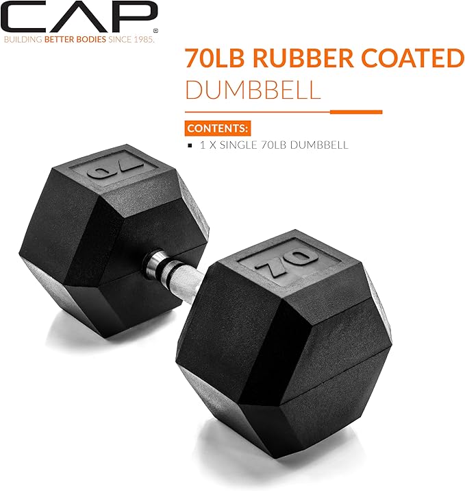 CAP Barbell Coated Hex Dumbbell Weight