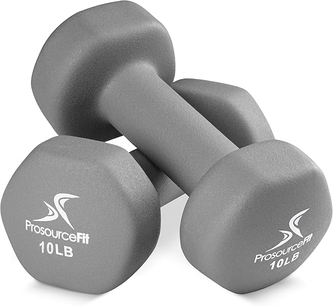 ProsourceFit Neoprene Dumbbell Coated for Non-Slip Grip, 4 lb