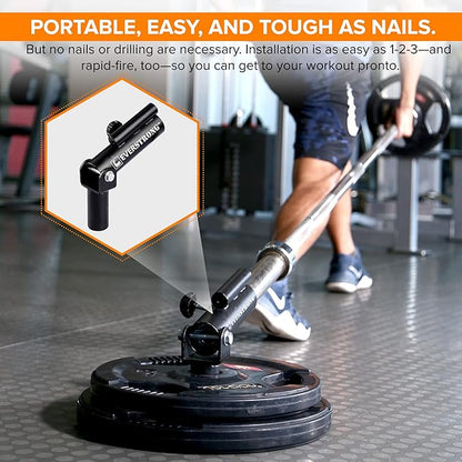 T Bar Row Attachment - 360 Degree Swivel Landmine Attachment Set for Full-Body Workout in Home Gym or Small Spaces, Landmine Base - Deadlifts Squats Landmine Stand