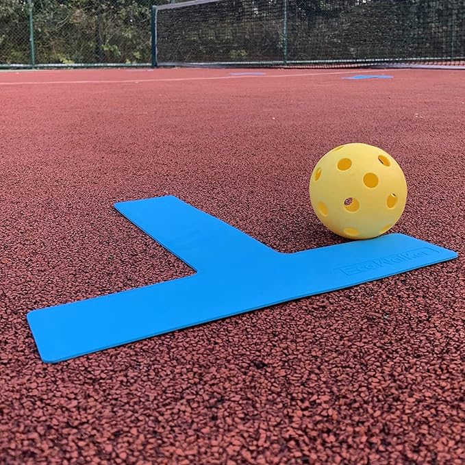 Court Lines Marker Kit Throw Down Markers Create Your Own Mini Pickleball Tennis Court (Blue T L Shape)