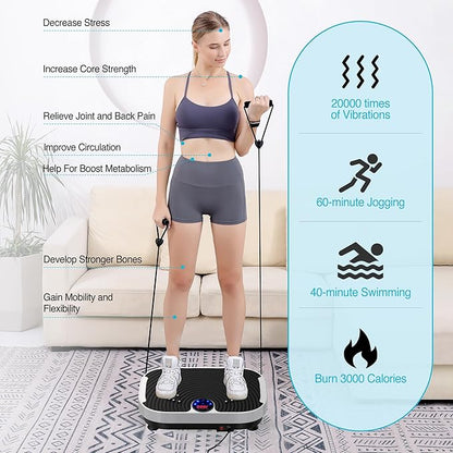 Vibration Plate Exercise Machine Whole Body Workout Vibrate