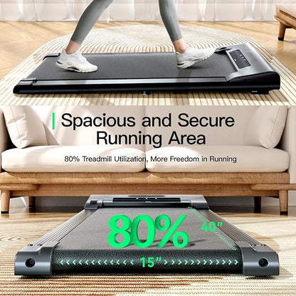 UMAY 512 Walking Pad, 512N Under Desk Treadmill, P1 Small Treadmill, Ultra Quiet Walking Treadmills for Home Office with Remote Control, SPAX APP and LED Display, Installation-Free