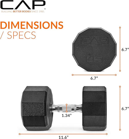 CAP Barbell Coated Hex Dumbbell Weight