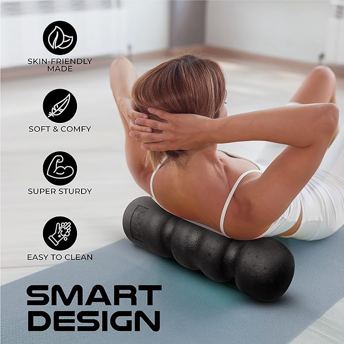 Yes4All High Density Half Round Foam Roller Support Pain Relieved, Back, Leg and Muscle Restoration, 12", 18", 24", 36"