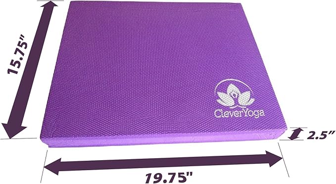 Clever Yoga Balance Pad for Exercise and Physical Therapy | Non-Slip Foam Pad for Fitness,Yoga, Strength and Stability Training | Use as Knee Pad or Meditation Cushion