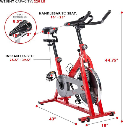 Sunny Health & Fitness Stationary Indoor Cycling Bike