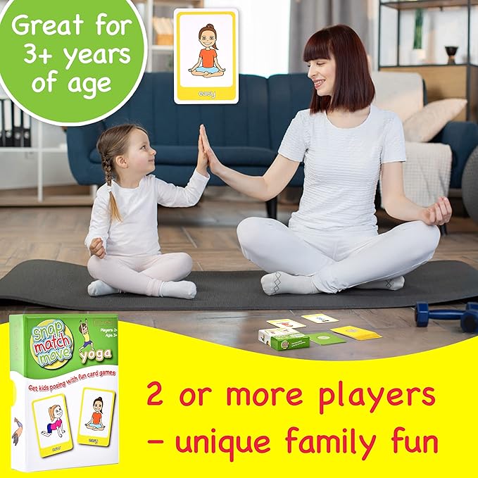 Yoga Cards for Kids - Fun Yoga Pretzels for a Yoga Kid, Yoga Exercises Cards & Kids Yoga Cards, Play Yoga Games for Children & Memory Yoga Game, Yoga Games for Kids, Yoga Preschool - Kids Meditation.