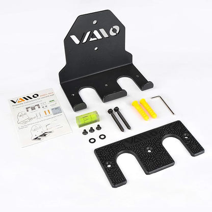 VAIIO Single Olympic Barbell Hanger,Garage Gym Bar Wall Rack,Vertical Barbell Mount Rack,Black Powder Coated,Space Saving Commercial or Home Gym Accessory,Holds Under 33mm Bar Size